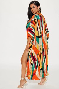 Abito lungo da spiaggia da donna stile casual con scollo a V, traspirante, con stampa digitale a pois, taglie forti, <span class=keywords><strong>abbigliamento</strong></span> femminile - Product Image 2