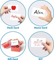 Mini cartes Flash blanches personnalisables, bloc-notes de bricolage, cartes d'index en papier Kraft avec anneau de reliure