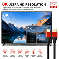 Câble HDMI 2.1 48 Gbps pour téléviseur 8K, home cinéma, moniteur de jeu 4K/120Hz
