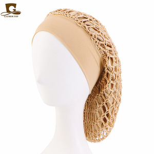 Bonne qualité Juding nouvelle couleur Uding <span class=keywords><strong>filet</strong></span> à <span class=keywords><strong>cheveux</strong></span> chapeau élastique à larges bords <span class=keywords><strong>nuit</strong></span> <span class=keywords><strong>cheveux</strong></span> chimio casquette Source BONNET - Product Image 4