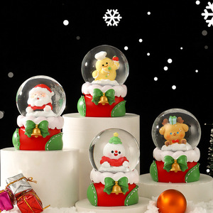 Elonna Christmas Ornament Gift Luminous <b>Glowing</b> Mini Resin Crystal <b>Ball</b> for Snowman Ornament Holiday Decorations - Product Image 3