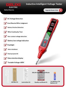 Delixi R2897 - Lápiz detector de cables rotos multifunción de 12-600V 3966 con pantalla digital, prueba de inducción especial para electricistas - Product Image 6