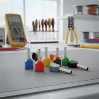 Terminal à sertir isolé en cuivre de haute qualité, plaqué étain, série TE, TE0508, 380V, double embout de raccordement