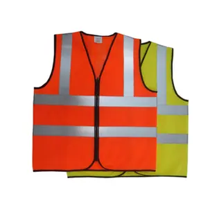 Fabriek Groothandel Hoge Zichtbaarheid Reflecterende Vest Mesh Stof 60G 120G Rijbaan Veiligheid Kleding Road Werknemers Veiligheid Kleding