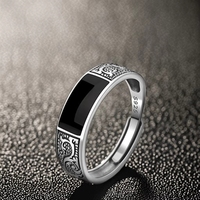 Anillo de Hombre con Diseño de Dragón, Estilo Punk y Hip Hop, Simple, Negro, en Oferta, Ideal para Regalo de Boda