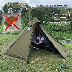 Carpa Trigone de Doble Capa Tipo V, Tela Oxford de Poliéster, Impermeable, Resistente al Viento, Transpirable, Ligera, para Tres Estaciones, para Exteriores - Product Image 4