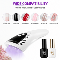Lampe à ongles UV LED rechargeable haute puissance 18W pour usage domestique |   Sèche-ongles portable mini |   Lampe à ongles droite