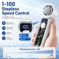 Ventilateur portable rechargeable USB-C avec turbine à pales et conduit d'air pour refroidissement de semi-conducteurs (vente en gros)
