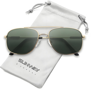 Gafas de Sol Retro de Aviación para Hombre y Mujer, Diseño Vintage, con Logotipo Personalizado, Gafas de Sol Polarizadas de Metal de Lujo 2025 - Product Image 3