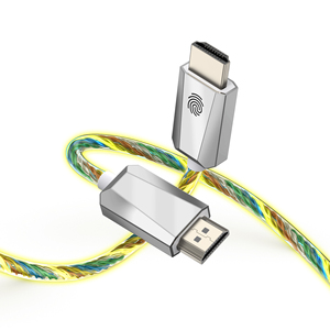 <span class=keywords><strong>Cable</strong></span> UHD de luz de respiración <span class=keywords><strong>RGB</strong></span> de siete colores 2,0 4K UHD Cables de alta resolución UHD macho a macho con conector chapado en oro - Product Image 5