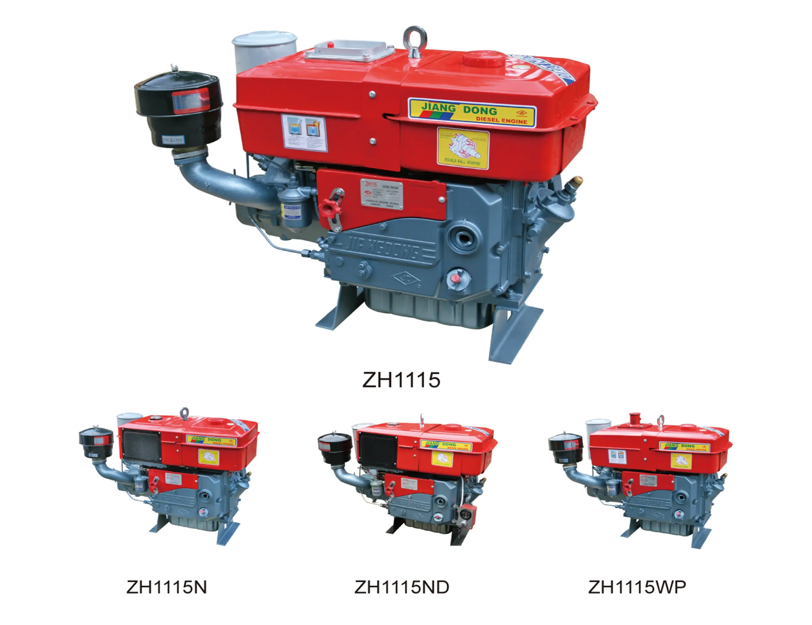 Moteur diesel à 1 cylindre, 24hp, JD (ZS1110), avec refroidissement à eau