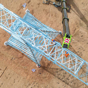 FUHANG FH04 Hot-Dip galvanis mulus transmisi Overhead Power Line baja listrik Tubular menara tiang 50 tahun <span class=keywords><strong>Crane</strong></span> - Product Image 4