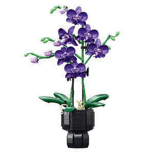 JIESTAR JJ9235 666PCS Série Fleurs Plante en <span class=keywords><strong>Pot</strong></span> Violette Ornement Blocs <span class=keywords><strong>de</strong></span> Construction Modèle Technique Jouet Éducatif Cadeau <span class=keywords><strong>de</strong></span> Fête - Product Image 1