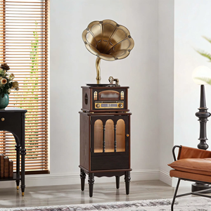 Meuble de musique de style européen de luxe, tourne-disque multifonctionnel, récepteur BT sans fil, son HiFi pour hall de villa - Product Image 6