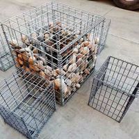 Maille de gabion en acier galvanisé épaissi, revêtue de PVC, pour revêtement de rivière, maille de fil métallique pour aménagement paysager, fil de gabion