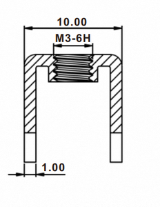 M3 Lug connettore terminale 8 Lbf in grande fornitura di accessori morsettiera 6.00mm alluminio aletta terminale - Product Image 3