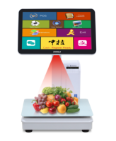Balance tactile POS 15,6 pouces avec imprimante d'étiquettes 60 mm, balance numérique 15 kg pour les magasins de détail