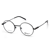 Montura redonda de gafas de titanio, hecha a medida, estilo retro, con 3 colores