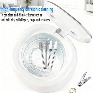 Rechargeable <b>Nail</b> <b>Tool</b> Cleaning and Sterilizer Machine, <b>Nail</b> <b>Tool</b> With High-Frequency Vibration and Blue Light 3 Timers Mode - Product Image 3