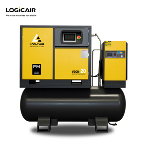 LOGICAIR 300L 500L เครื่องอัดอากาศแบบสกรูโรตารี่อุตสาหกรรม เงียบ 10HP 20HP 30HP 8 10 16 บาร์ พร้อมเครื่องทำลมแห้ง แบบพกพา ระบบหล่อลื่น - Product Image 2