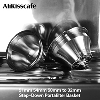 Panier de portafiltre CNC à diamètre variable (51mm, 54mm, 58mm) pour machine à expresso – Accessoire barista en aluminium billette convexe