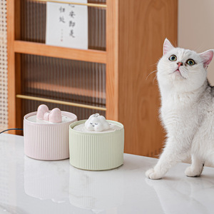Cat Water Fountain Automatic Circulation Heating Function <b>Large</b> Size Pet Drinking Bowl For Cats Light Green - Product Image 3