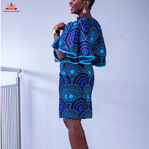 Offre Spéciale Usine Papillon Crayon Ankara Robe Ankara Robe Pour femmes africaines Imprimer <span class=keywords><strong>Tunique</strong></span> Vêtements meilleur prix - Product Image 3