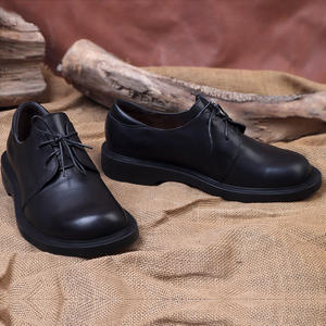 Chaussures en cuir respirantes avec talon rembourré et semelle souple, chaussures de mode pour hommes, chaussures décontractées - Product Image 4