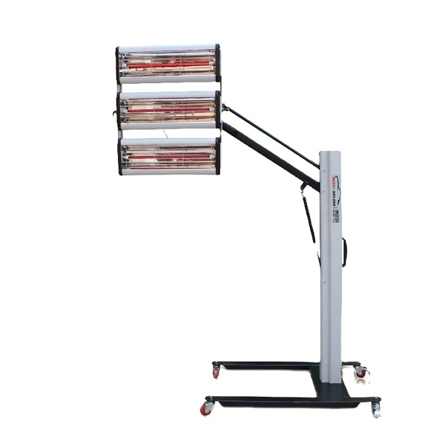 FUNISI F3A Auto Body Repair Equipment Short Wave IR Dryer With Hygralic Post in 3600 W 3 HEADS for Body Paint Curing and Drying