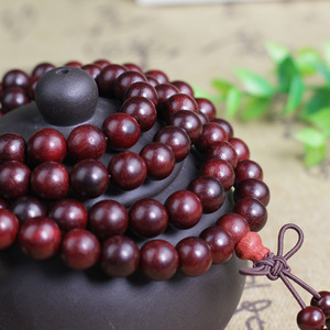 African Rosewood Prayer Beads 108 Beads Round Unisex <b>Bracelet</b> Ethnic Style Religious Ceremony Jewelry - Product Image 3