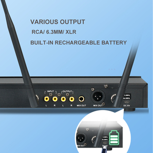 Micrófono Inalámbrico UHF <span class=keywords><strong>de</strong></span> Solapa Recargable con Batería Integrada, Ecualizador Gráfico, Cancelación <span class=keywords><strong>de</strong></span> Ruido y <span class=keywords><strong>Diseño</strong></span> Ligero - Product Image 3