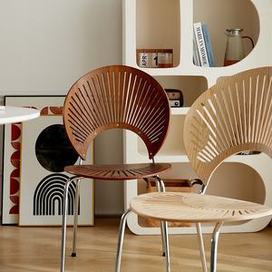 Nordic <b>Dining</b> <b>Chair</b> Solid Wood Home Coffee <b>Chair</b> Backrest Retro <b>Dining</b> <b>Table</b> <b>and</b> <b>Chair</b> Simple Negotiation Leisure <b>Chair</b> - Product Image 2