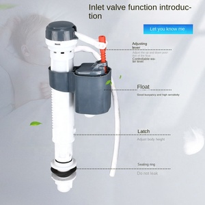 Robinet de remplissage et de chasse d'eau pour toilettes, robinet de remplissage universel pour le fond des toilettes - Product Image 2