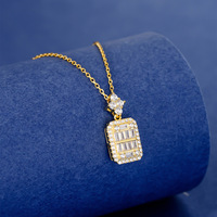 ZHILIAN vente en gros nouveau Design bijoux S925 colliers Simple Zircon mode en argent Sterling plaque d'or pendentif collier pour les femmes