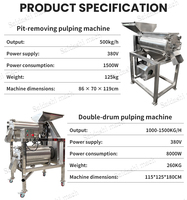 Commerciële fruitpulper-afwerkmachines voor de bereiding van tomaten-, bessen-, saus- en jampuree in industriële voedingsfabrieken