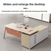 Meubles de bureau, bureau en forme de barre de milieu de gamme, bureau de direction, poste de travail, bureau élégant et minimaliste, ensemble chaise de patron