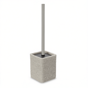 Portaescobillas de Baño SAND Gris 10x10xH.36 Cm Diseño Cuadrado Accesorio Moderno para Baño - Product Image 2