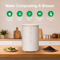 Máquina de Compostaje de Residuos de Alimentos para Cocina, 2L, Eléctrica, Doméstica, Reciclaje Eficiente de Fertilizante Orgánico, Limpieza Ambiental