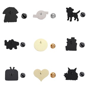 100 Broches de Esmalte Antiguo con Diseños de Animales de Dibujos Animados, Divertidos, Mágicos, con Texto, de Zinc, para Solapa, 4101-4200 0.27 QHXZ Níquel Negro - Product Image 4