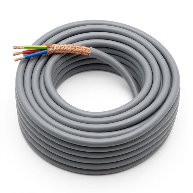 RVVP 3 Core 300/300V Copper PVC Insulated Braided Shielded PVC Sheathed Screened Flexible Control Cable -10~70