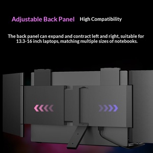 Wholesale Dual Foldable Portable <b>Monitor</b> 2*14 Inch Triple Screen Laptop Extender for Office Stock Trading Gaming in Pr - Product Image 4