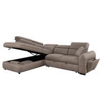 Canapé-lit pliant rectangulaire trois places en tissu, design européen, avec porte-gobelets et rangement, confortable et durable – Le choix des grossistes leader
