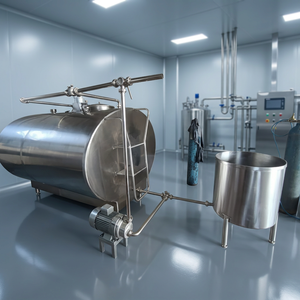 Tanque de Enfriamiento de Leche de Acero Inoxidable |   Tanque de Almacenamiento de Leche Refrigerado con Tuberías Sanitarias para Granjas y Procesamiento de Leche - Product Image 1