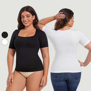 قميص نسائي لتشكيل الخصر بدون خياطة بمقاسات كبيرة - Product Image 1