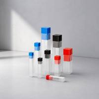 Boîte de rangement pour outils de fraisage en tube carré en PP/PE écologique avec design fileté