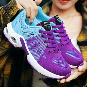 Chaussures de course athlétiques décontractées pour femmes, tendance été, baskets rembourrées pour le fitness avec semelle intérieure respirante et semelle extérieure en PVC pour l'automne - Product Image 3