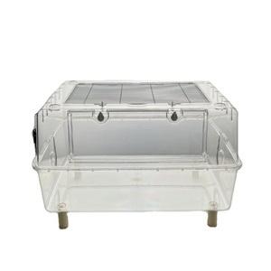 YAGELI Habitat Respirant en Acrylique Transparent sur Mesure pour Hamster, Souris, Hérisson, Cochon d'Inde avec Plateforme Solide et Échelle - Product Image 3