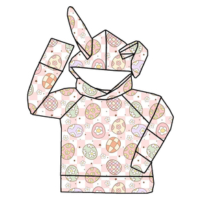 2026 Newest Children Clothing Kids Holiday <strong>Clothes</strong> Custom Print Easter <strong>Rabbit</strong> Ear Long Sleeve Girls Hoodie Top - Product Image 4