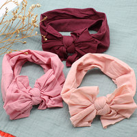 2020 nouveau Style En Gros Personnalisé Nouveau-Né Fille Bébé Cheveux Accessoires pinces à cheveux Bio Grand Arc Bandeaux En Vrac