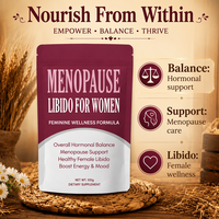 Étiquette personnalisée OEM/ODM Poudre pour la libido féminine et la ménopause, Compléments de libido pour femmes, Poudre d'ingrédients à base de plantes pour l'équilibre hormonal